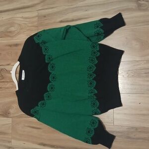 Elegant Floral Patterned Women's Sweater